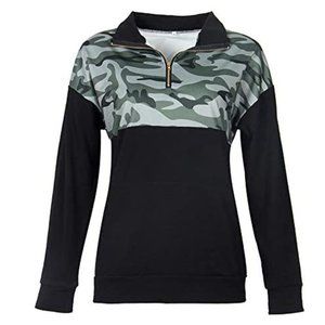 Women's Camp Printed Quarter Zip Pullover